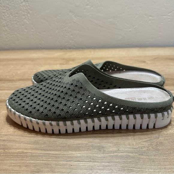 Ilse Jacobsen Leather Tulip Slip On Olive Comfort - Picture 3 of 9